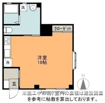 カーサフォレスタ[1R/38m2]の間取図