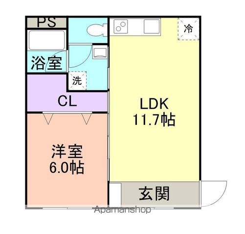 【和歌山市紀三井寺のアパートの間取り】