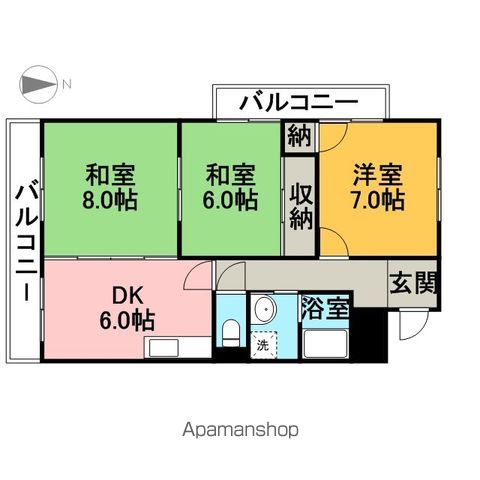 メゾン稲荷の間取り写真