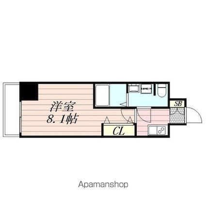 Ｓ－ＲＥＳＩＤＥＮＣＥ亀戸ｌｕｍｅ[1K/25.33m2]の間取図