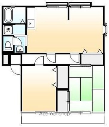 ウィン岡山[2LDK/60.35m2]の間取図