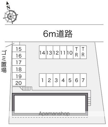 レオパレスＳＴＫ[1K/19.87m2]の配置図