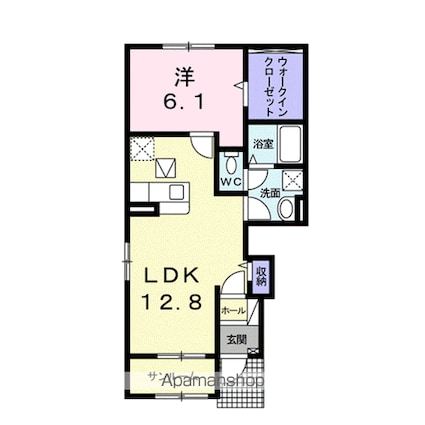 アヴニール[1LDK/50.13m2]の間取図