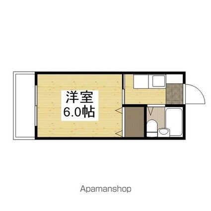 広島県広島市安芸区船越１丁目[1K/17.4m2]の間取図