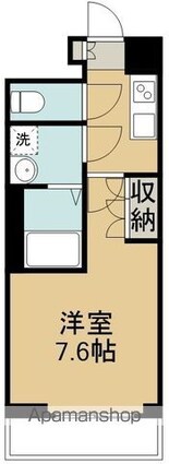 ラピスラズリ五橋[1K/24.5m2]の間取図