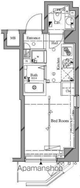 ＡＲＴＥＳＳＩＭＯ　ＬＩＮＫ　ＣＯＭＯＤＯ[1R/20.6m2]の間取図
