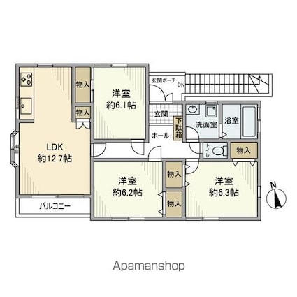 石神井町戸建[3LDK/75.86m2]の間取図