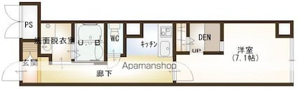 ルネス　中村橋[1K/33.6m2]の間取図