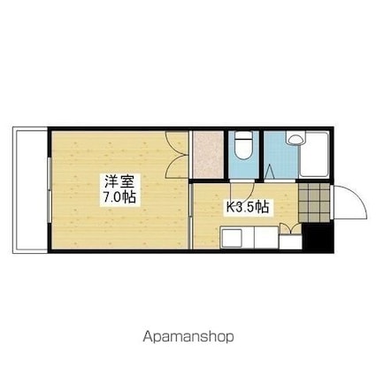 サントピア山越[1K/23.14m2]の間取図