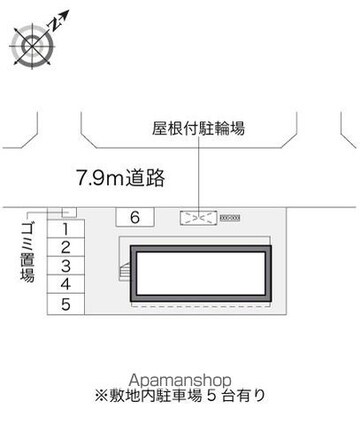 レオパレスインフィールド[1K/23.18m2]の配置図