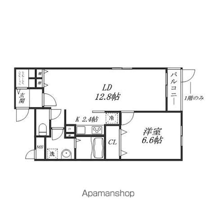 滋賀県栗東市小柿９丁目[1LDK/50.92m2]の間取図