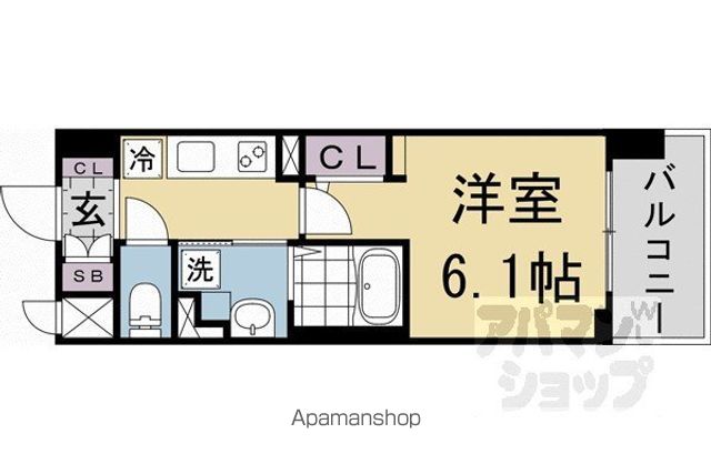 アスヴェル京都四条西院の間取り写真