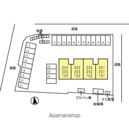 ＢＬＥＳＴＯＮ　ＡＲＵＧＡ[3LDK/67.23m2]の配置図