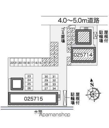 レオパレス福浜Ａ[1K/22.35m2]の配置図