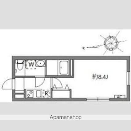グランピア中野坂上[1K/25.05m2]の間取図
