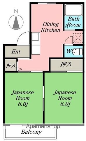オークラ名西の間取り写真