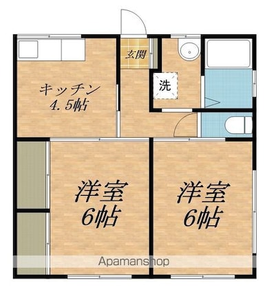 サンホームサイトウ[2K/39.67m2]の間取図