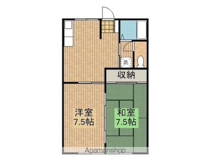 アネックス黒石野[2DK/39m2]の間取図