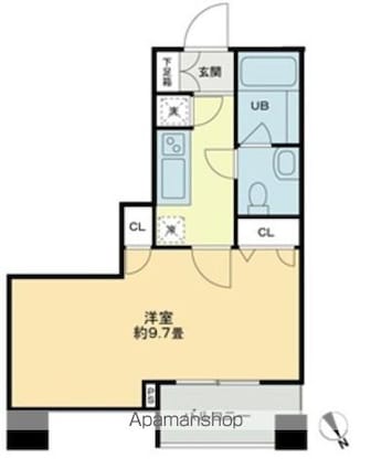 クロスレジデンス蒲田[1K/28.94m2]の間取図