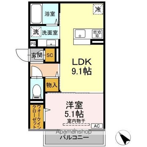 D PAINA 千年新町の間取り写真