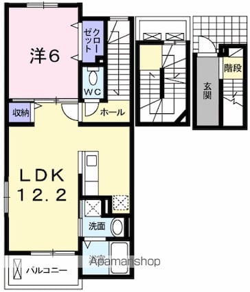 オルテンシアⅢ[1LDK/53.01m2]の間取図