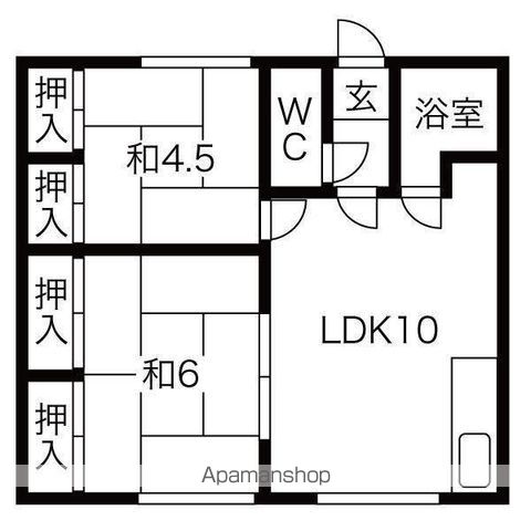 陽光マンションの間取り写真