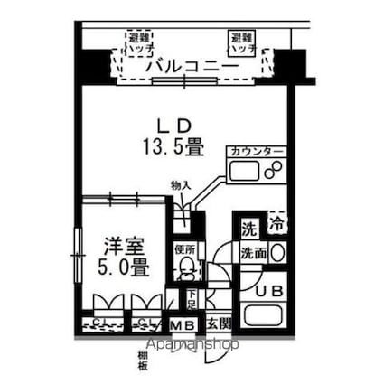 東京都墨田区錦糸１丁目[1LDK/40.02m2]の間取図
