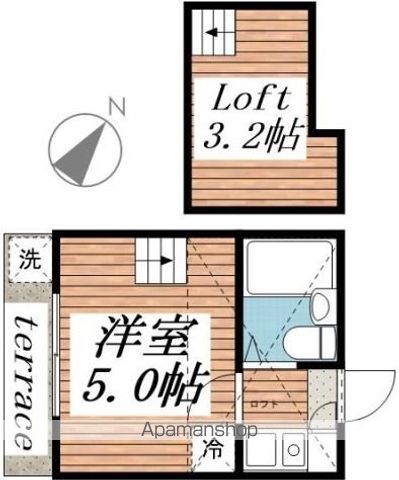 【清瀬市松山のアパートの間取り】