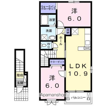 パークサイド大泉[2LDK/57.19m2]の間取図