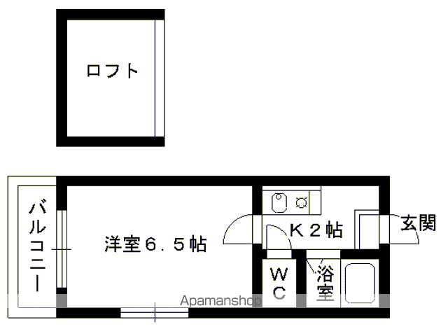 福岡市東区多の津のアパートの間取り