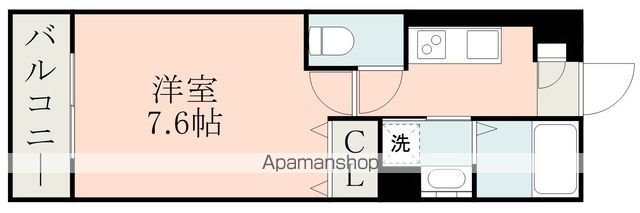 エルカーサ黒髪D-roomの間取り写真