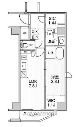東京都杉並区梅里２丁目[1LDK/36.3m2]の間取図