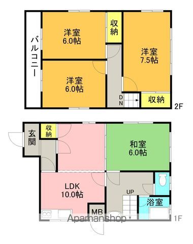 【福岡市東区箱崎の戸建ての間取り】