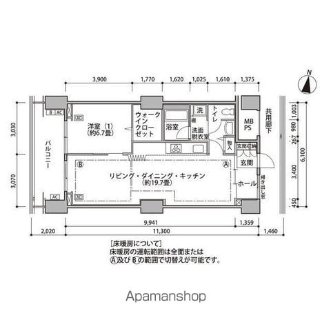 東雲キャナルコートCODAN16号棟の間取り写真