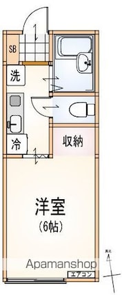 ドミール阿佐谷[1R/19.83m2]の間取図