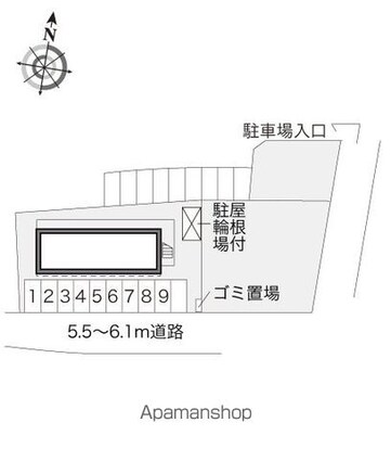 レオパレス鶴ハイツ[1K/20.28m2]の配置図