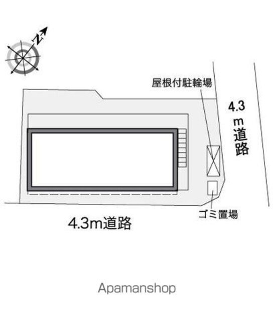 レオパレスＭＡＮＡＭＩ[1K/20.28m2]の配置図