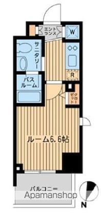 ダフィット門前仲町[1K/21.29m2]の間取図