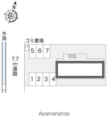 レオパレスミレナリス[1K/23.18m2]の配置図
