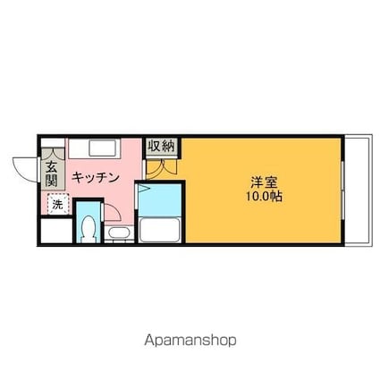 ＰＡＬＡＣＩＯＫ１[1K/26.97m2]の間取図