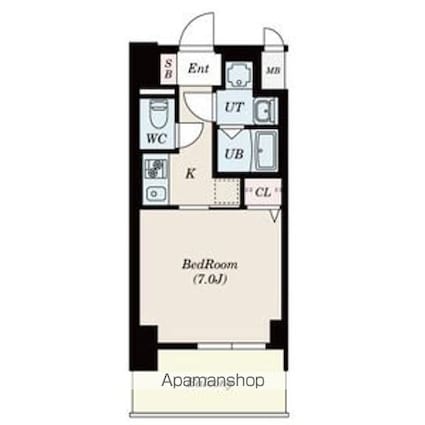 ＳーＲＥＳＩＤＥＮＣＥ浄心Ｅａｓｔ[1K/24.15m2]の間取図