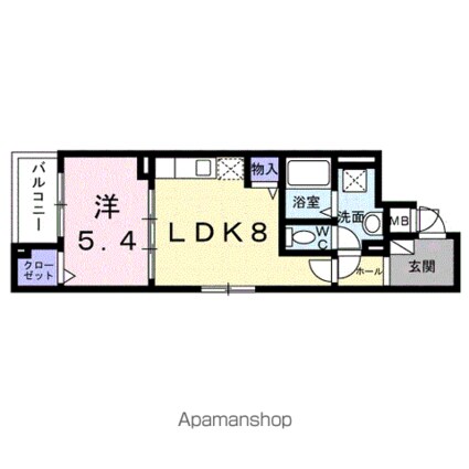 モンテリザイア紀和[1LDK/35.09m2]の間取図
