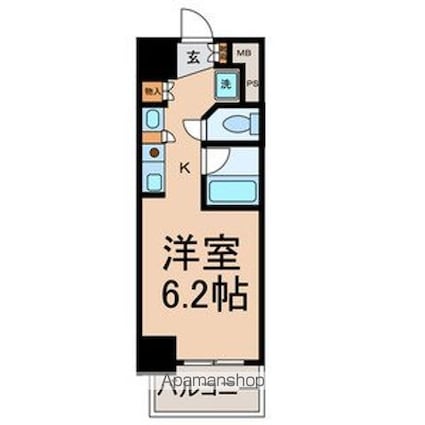 愛知県春日井市中央通１丁目[1R/20.81m2]の間取図