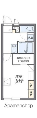 レオパレスユリハウス都府楼南の間取り写真