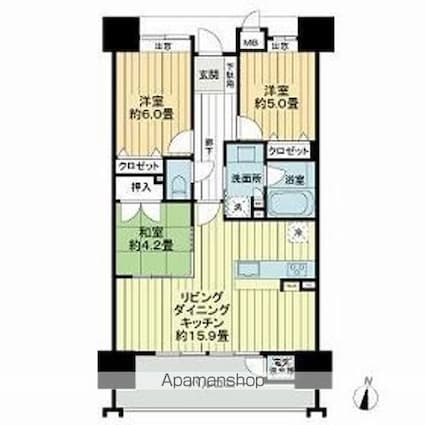 オーヴィジョン江平[3LDK/68.87m2]の間取図