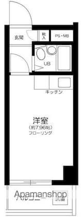 ダイアパレス調布[1R/18.85m2]の間取図