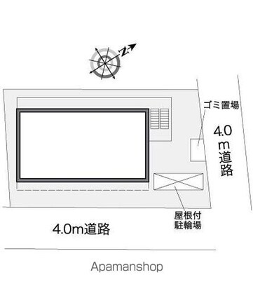 レオパレス湊町ＬＡ１[1K/19.87m2]の配置図