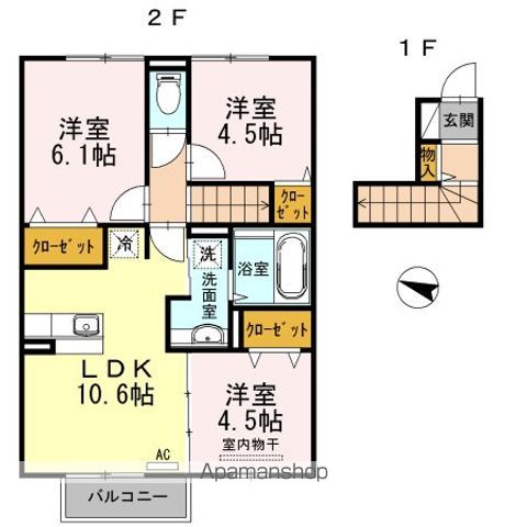 ルーシェリアフクマの間取り