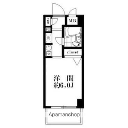 マイステージ笹塚[1K/16.64m2]の間取図