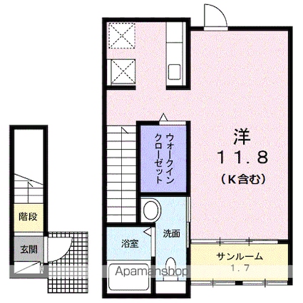 フロイデ　ＫＡＮＡＧＥＮ　Ⅲ[1R/36.67m2]の間取図